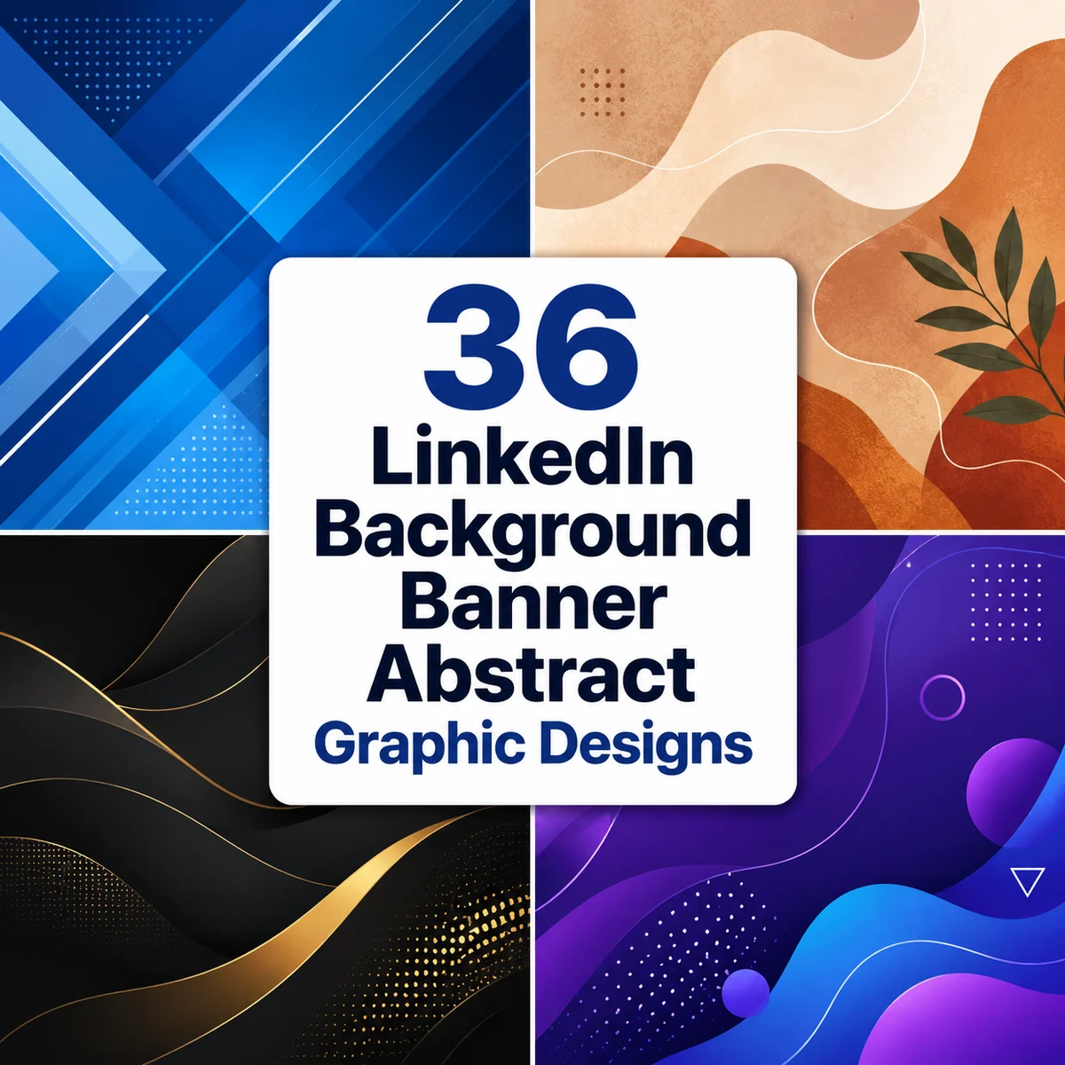 36 LinkedIn Background Banner Abstract Graphic Designs