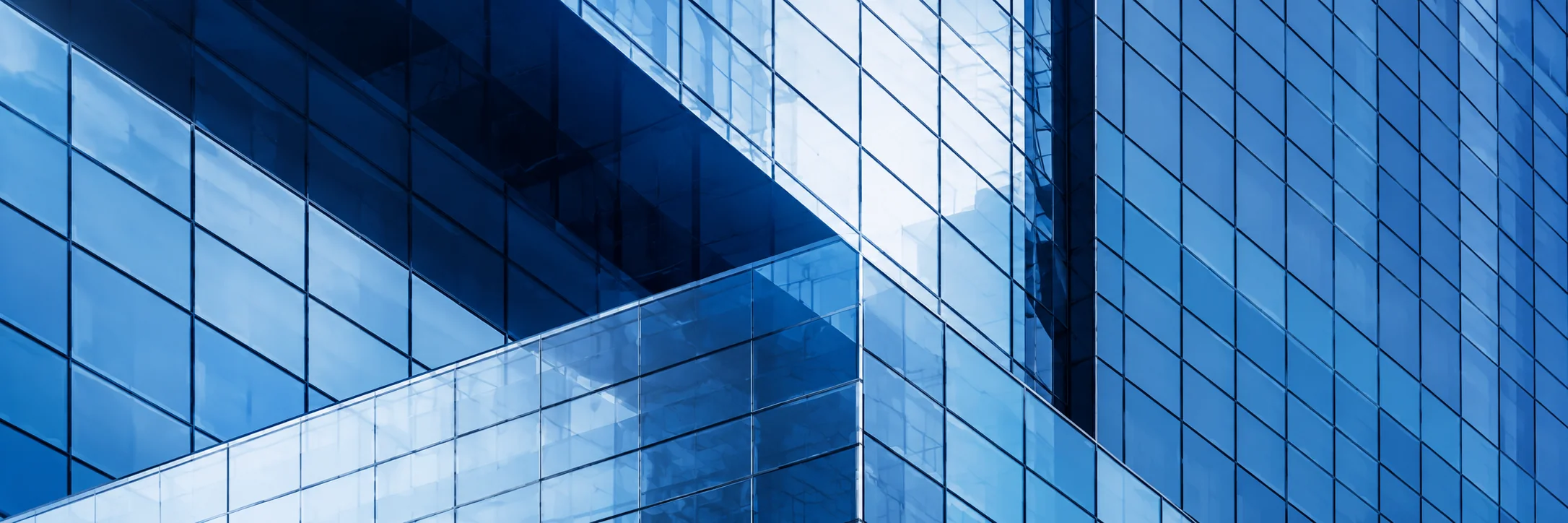 Blue Glass Building Background LinkedIn background profile building