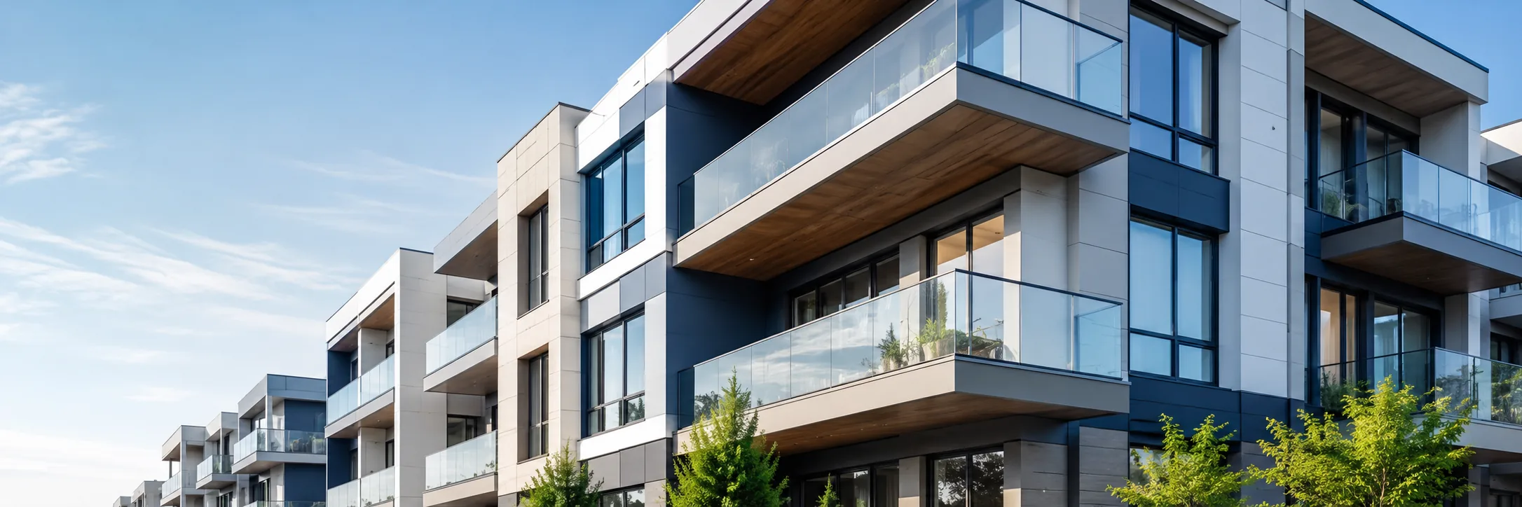 Modern Condo Building Background LinkedIn background profile building