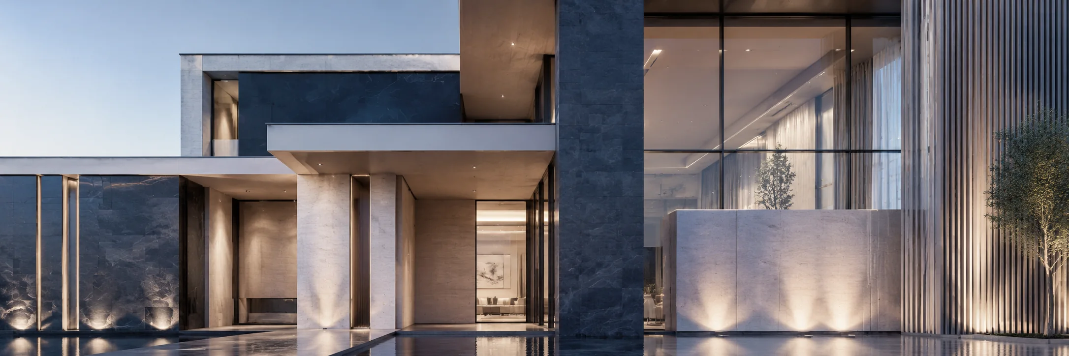 Elegant Building Architecture Banner LinkedIn background profile building