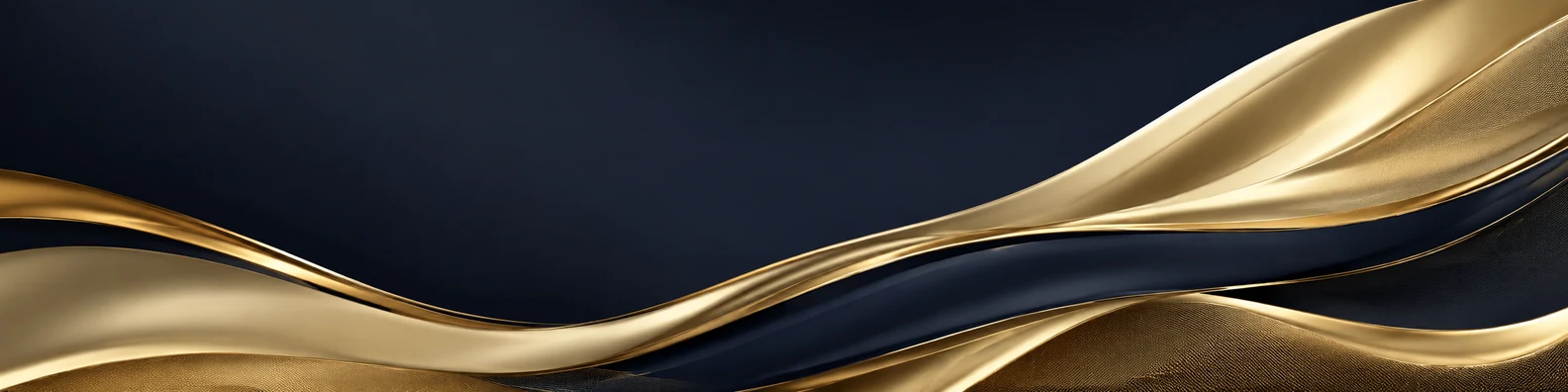 Abstract golden luxury waves LinkedIn background banner with gold champagne beige black and navy flowing waves