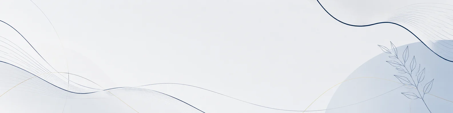 Abstract line art LinkedIn background banner with elegant flowing navy grey and soft accent lines
