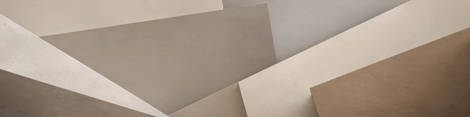 Abstract neutral tone layers LinkedIn background banner with warm grey beige cream taupe soft brown and overlapping panels
