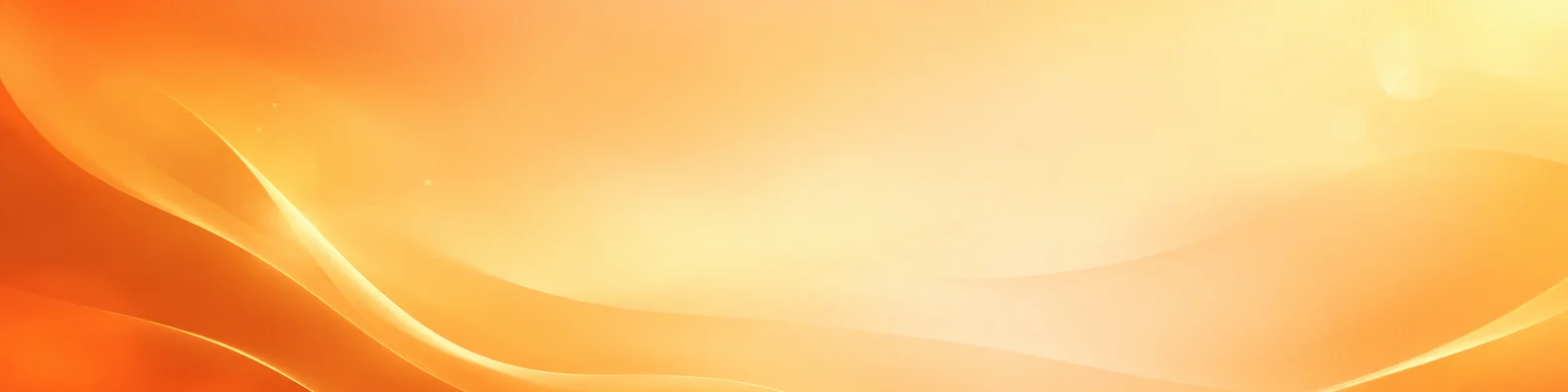 Abstract orange gradient glow LinkedIn background banner with amber peach and golden flowing light