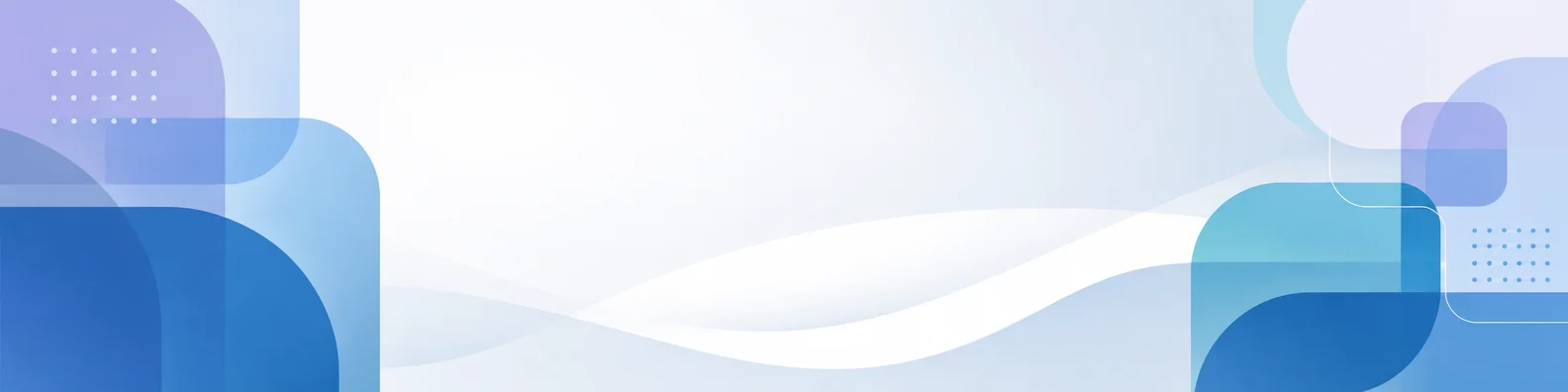 Abstract overlapping shape LinkedIn background banner with rounded blue teal lavender grey and white layers