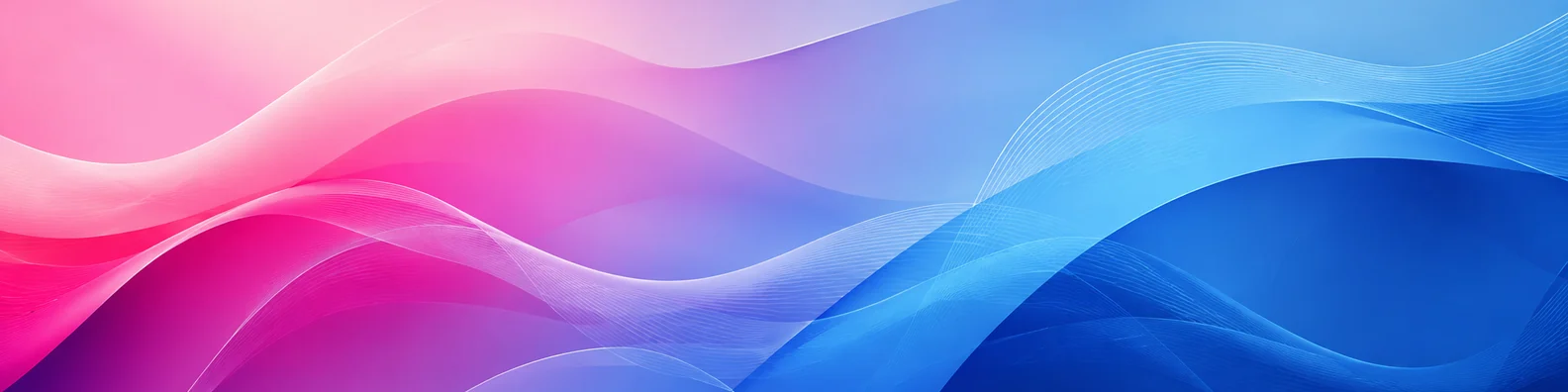 Abstract pink and blue blend LinkedIn background banner with magenta sky blue and deep blue flowing waves