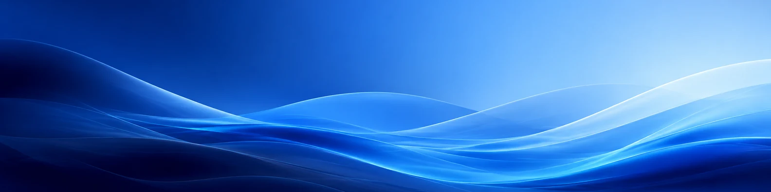 Blue abstract wave flow LinkedIn background banner with smooth navy and sky blue flowing layers
