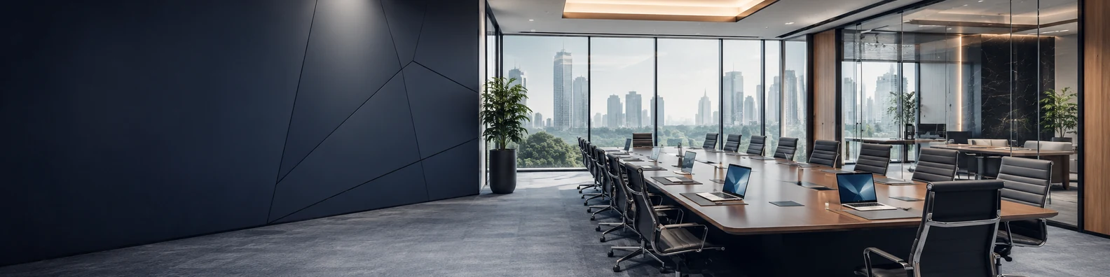 Boardroom Meeting Background professional business LinkedIn background banner with clean corporate styling