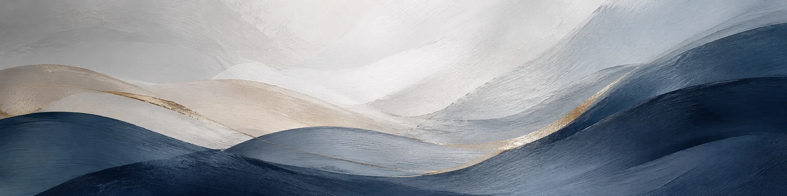 Brushed texture abstract LinkedIn background banner with navy grey white beige and muted blue layered strokes