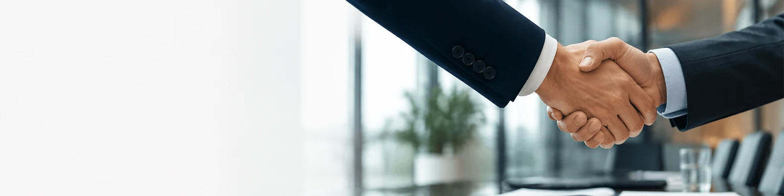 Business Handshake Background professional business LinkedIn background banner with clean corporate styling