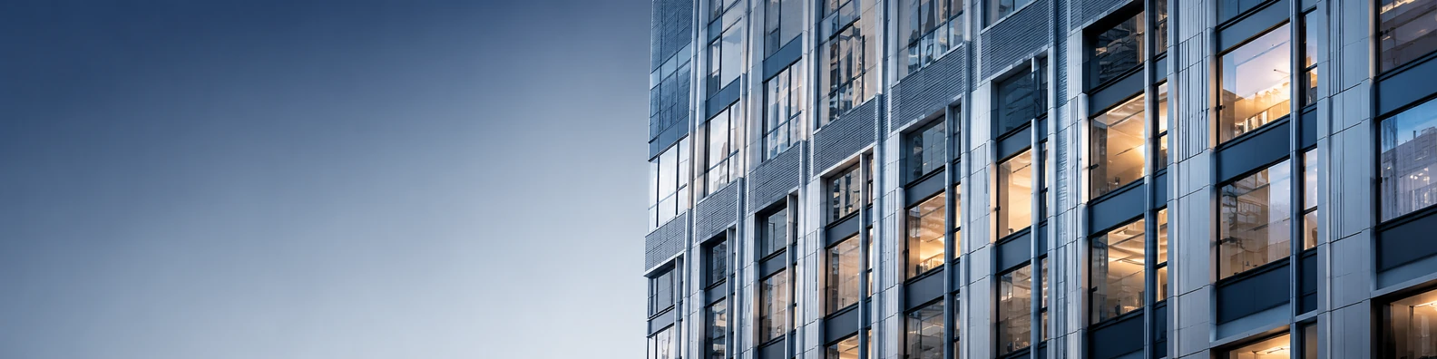 City building window pattern with repeating facade details and soft reflections LinkedIn banner