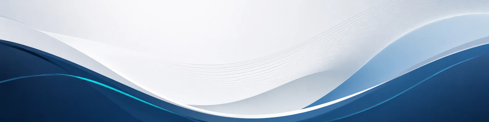 Clean corporate abstract flow LinkedIn background banner with navy blue white grey light blue teal flowing forms and fine lines