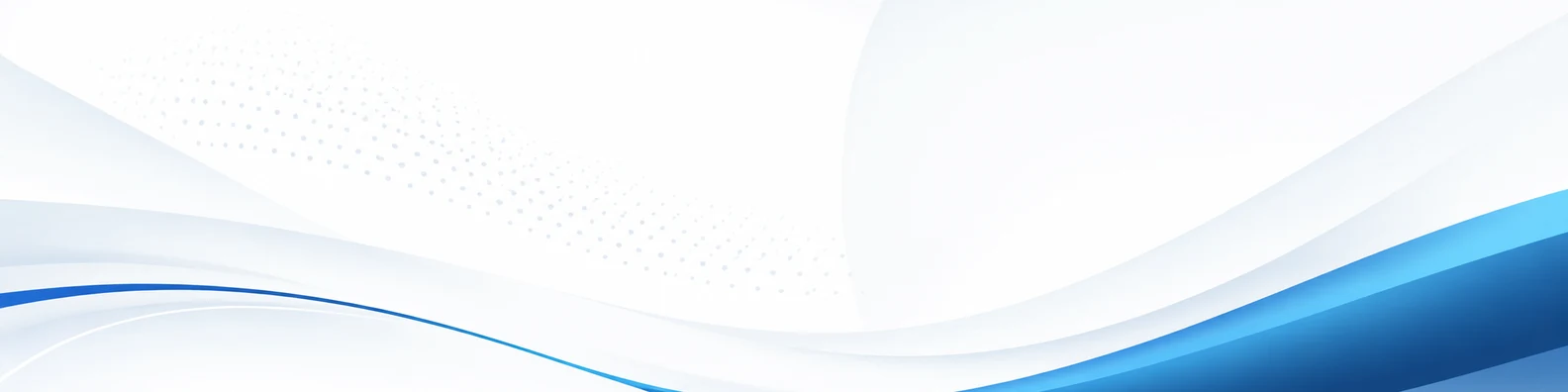 Clean white and blue abstract LinkedIn background banner with bright corporate waves and subtle blue accents