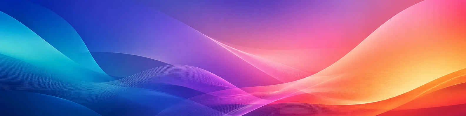 Colorful abstract gradient blend LinkedIn background banner with blue purple pink orange and teal waves