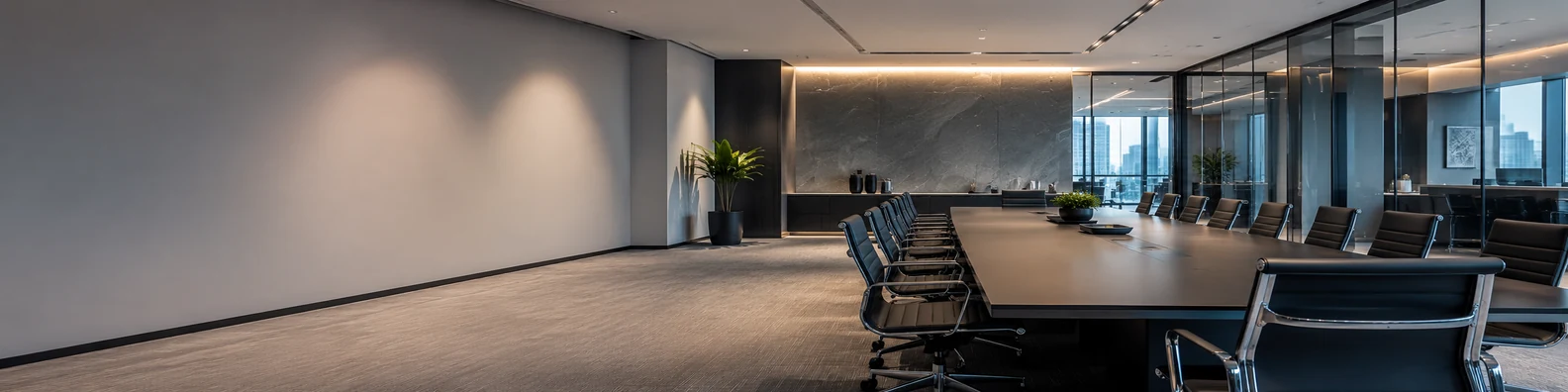 Corporate Office Meeting Room professional business LinkedIn background banner with clean corporate styling