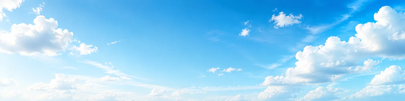 Daytime sky with soft white clouds LinkedIn background banner