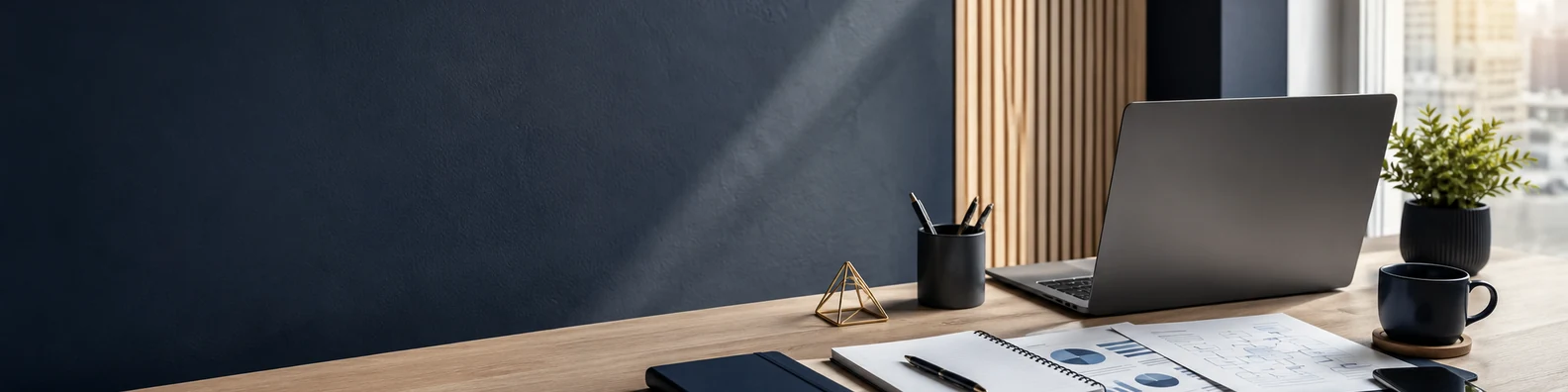 Founder Workspace Background professional business LinkedIn background banner with clean corporate styling