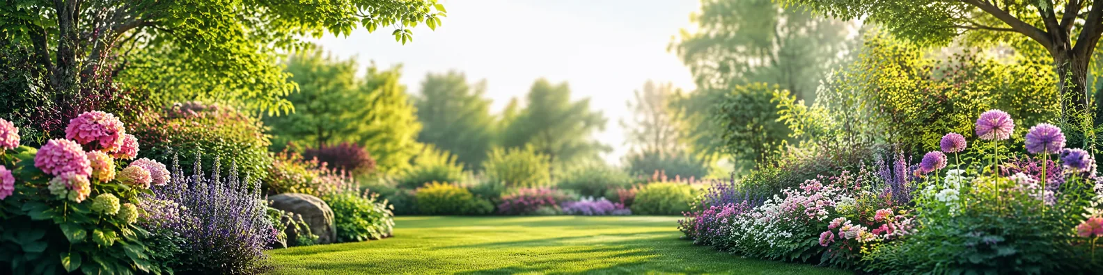 Peaceful garden life LinkedIn background banner