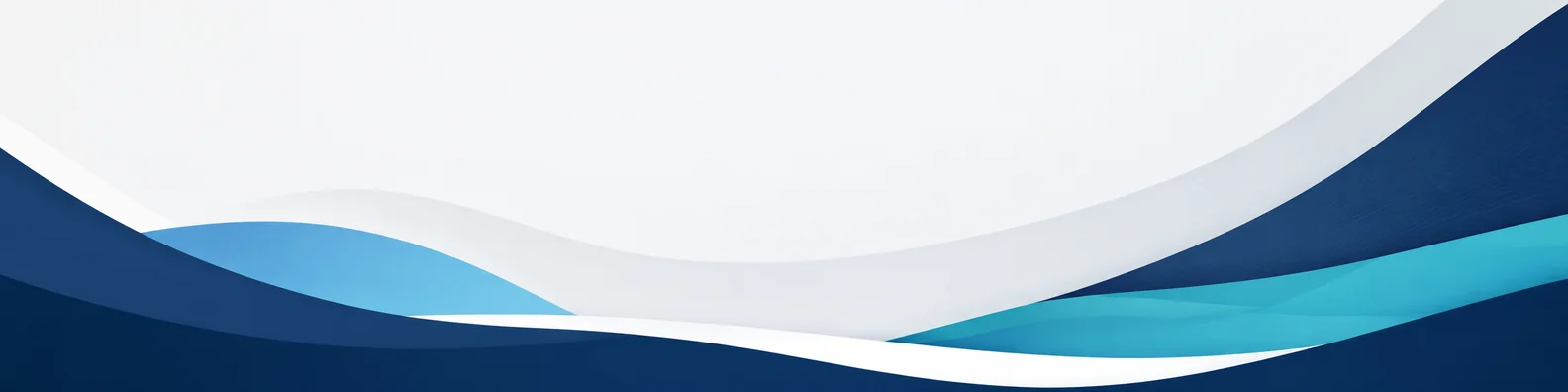 Layered flow abstract LinkedIn background banner with navy sky blue teal white soft grey overlapping corporate shapes
