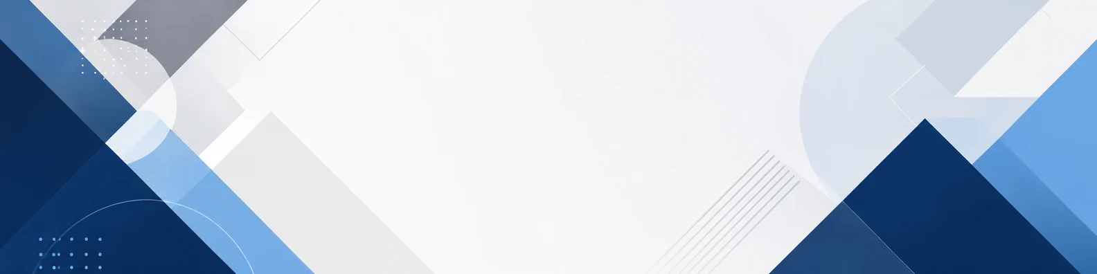 Layered geometric abstract LinkedIn background banner with navy blue light blue grey white angled shapes