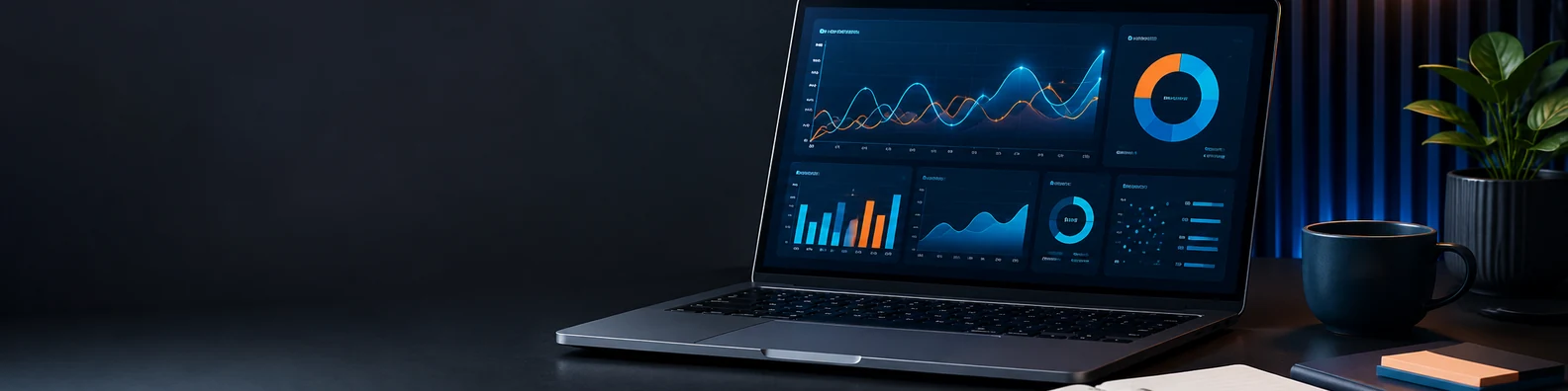 Marketing Laptop Background professional business LinkedIn background banner with clean corporate styling
