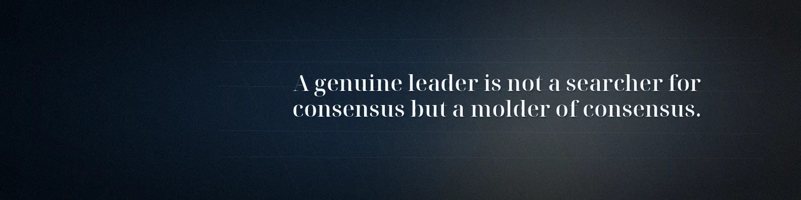 Martin Luther King Jr leadership quote LinkedIn background banner with refined corporate lines navy charcoal white beige and muted gold