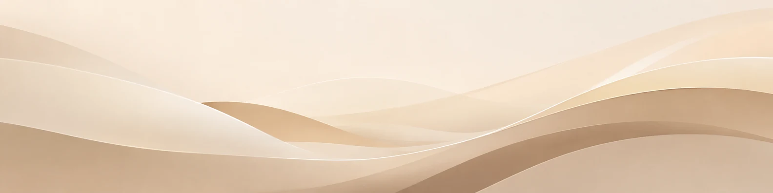 Minimal beige wave design LinkedIn background banner with cream sand taupe warm white and flowing neutral waves