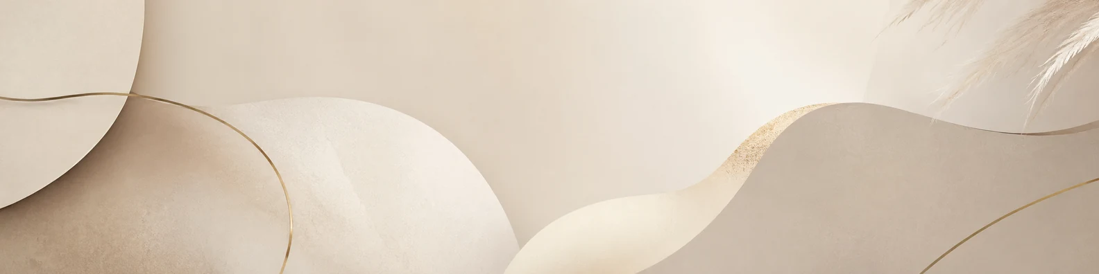 Minimal luxury beige abstract LinkedIn background banner with cream sand taupe warm white and subtle gold accents