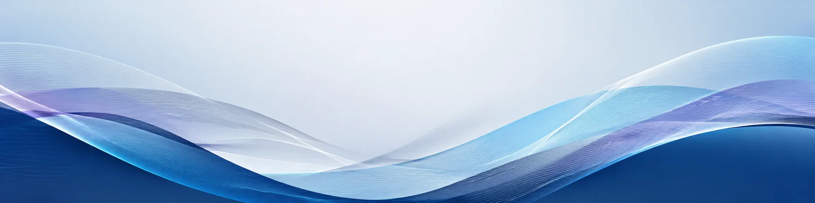 Ribbon line abstract LinkedIn background banner with navy cyan silver white soft purple flowing linework and organized curves
