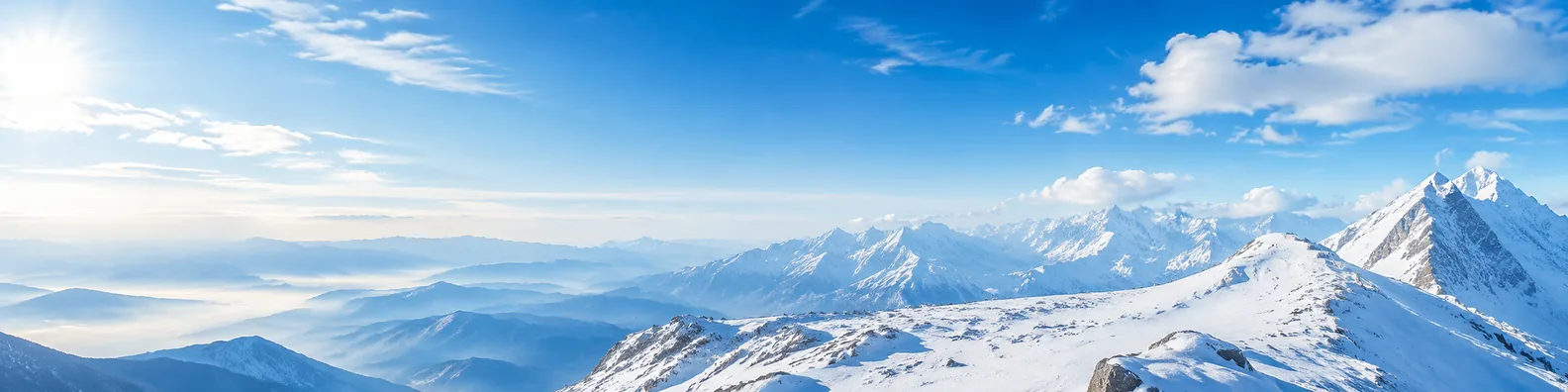 Snowy summit panorama mountain LinkedIn background banner