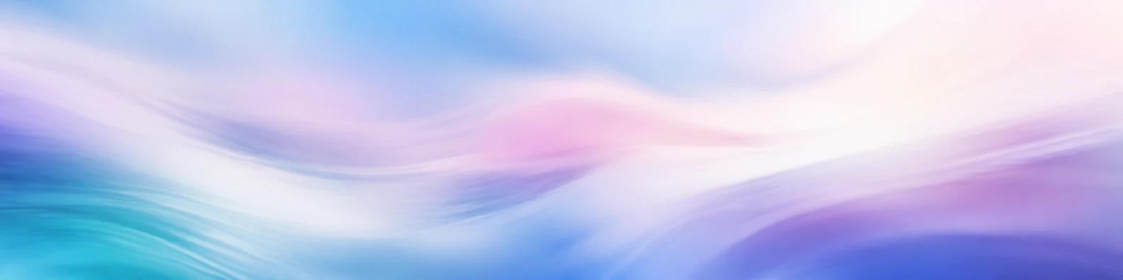 Soft blur abstract motion LinkedIn background banner with blue lavender teal pink white flowing blurred gradients
