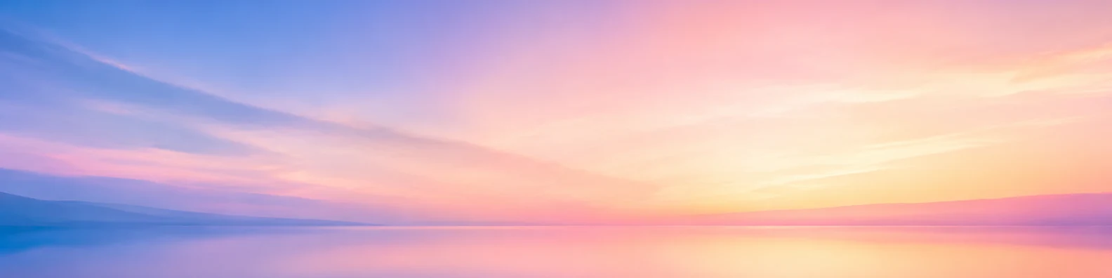 Soft gradient abstract horizon LinkedIn background banner with pastel blue lavender peach and pink tones