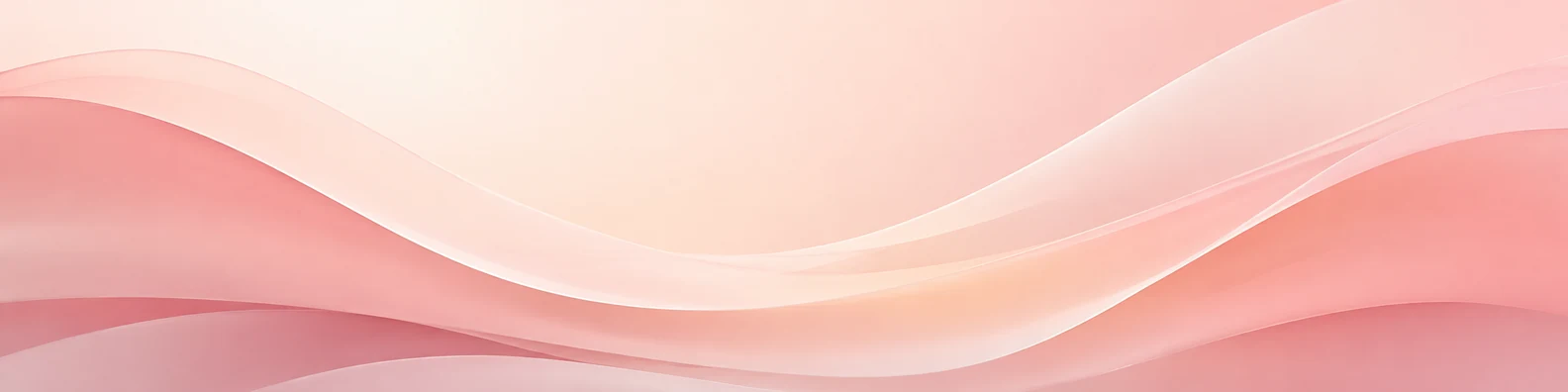 Soft pink abstract curves LinkedIn background banner with blush pink rose pale peach cream and white flowing curves