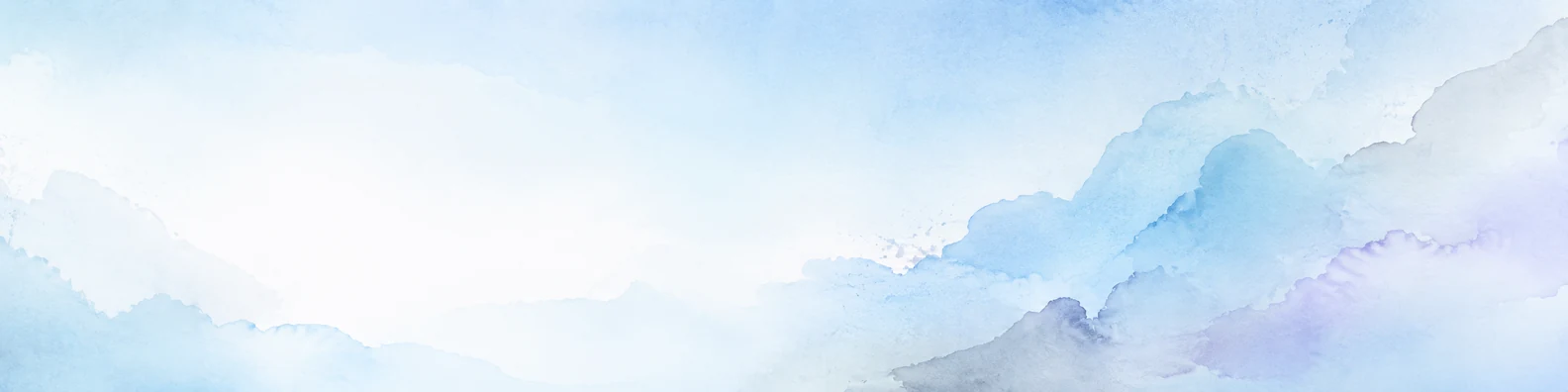 Soft sky blue abstract wash LinkedIn background banner with pale cyan white grey and lavender watercolor texture