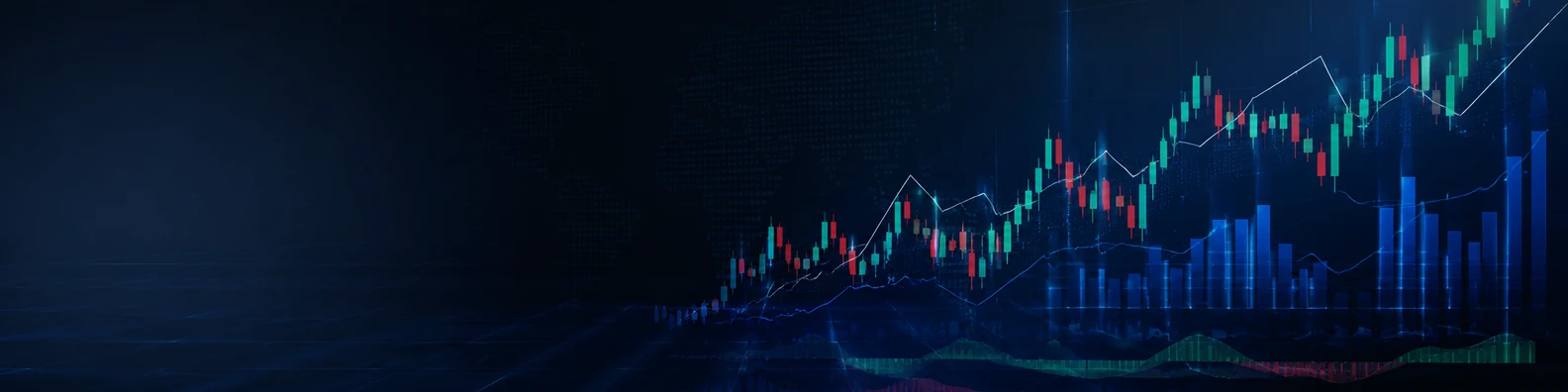 Stock Market Chart Background professional business LinkedIn background banner with clean corporate styling