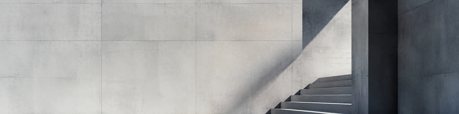 Urban minimal concrete wall with soft shadows and clean architectural detail LinkedIn background banner