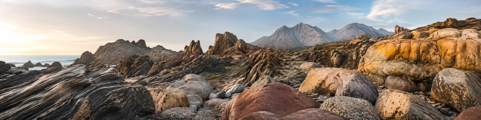 Various rocks and rugged coastline LinkedIn background banner