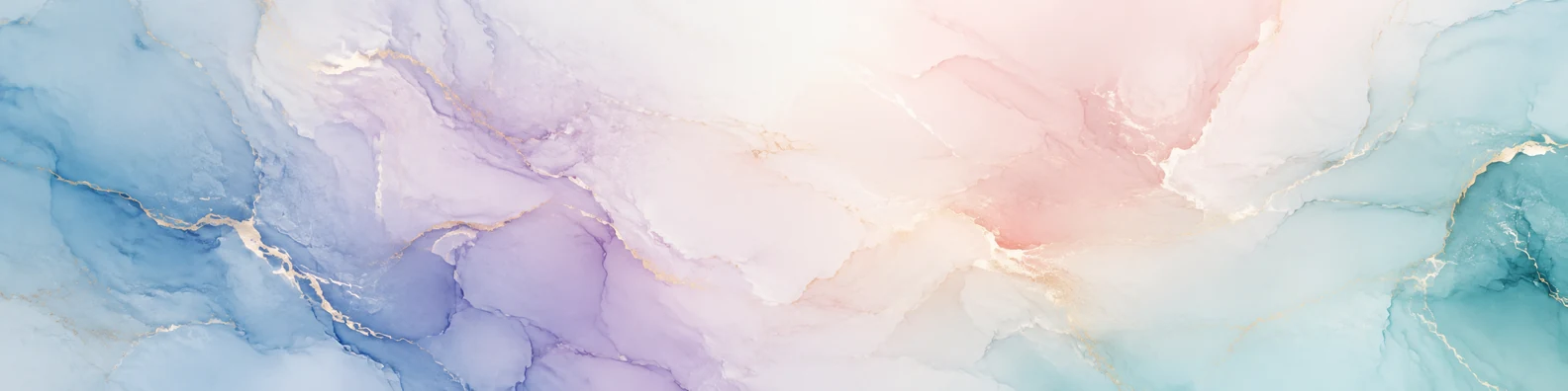 Watercolor marble abstract blend LinkedIn background banner with blue lavender blush teal and white soft texture