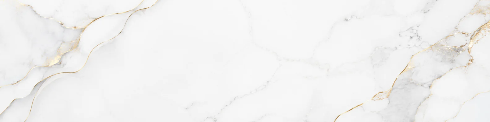 White marble gold accent abstract LinkedIn background banner with soft grey veins and subtle gold details
