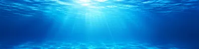 Blue underwater light LinkedIn background banner for swimming and ocean themes