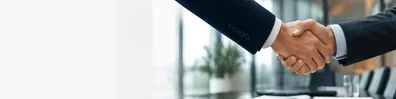 Business Handshake Background professional business LinkedIn background banner with clean corporate styling