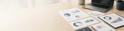 Business Performance Report professional business LinkedIn background banner with clean corporate styling