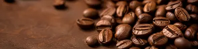 Roasted coffee beans closeup business LinkedIn background banner