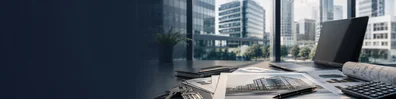 Commercial Real Estate Background professional business LinkedIn background banner with clean corporate styling