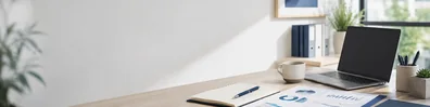 Consultant Office Workspace professional business LinkedIn background banner with clean corporate styling