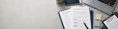 Contract Review Workspace professional business LinkedIn background banner with clean corporate styling