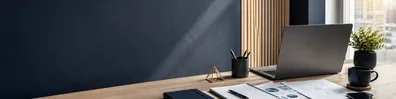 Founder Workspace Background professional business LinkedIn background banner with clean corporate styling