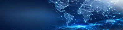 Global Business Network Background professional business LinkedIn background banner with clean corporate styling