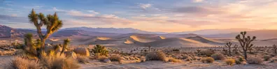 Joshua tree dunes desert landscape LinkedIn background banner