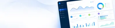SaaS product dashboard LinkedIn background banner with clean dashboard panels, abstract graphs, interface cards, analytics widgets, and product data visuals